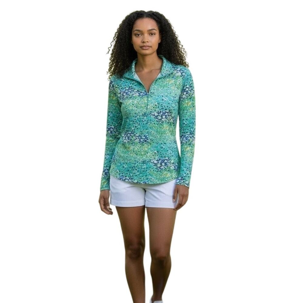 ICIKULS UPF 50+ 1/4 Zip Sun Shirt Pullover Golf Activewear Medium